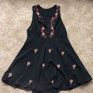 Black Red Flower Dress